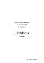 Referāts 'Handbols, tā nozīme Latvijā', 1.