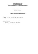 Konspekts 'Eiropa 19.gadsimtā un 20.gadsimta sākumā', 1.