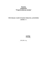 Paraugs 'Informācijas izvade konsoles lietojumos, pierakstītas valodā C++', 1.