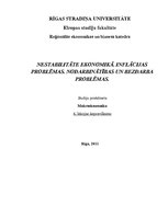 Konspekts 'Inflācija, nodarbinātība, nestabilitāte', 1.