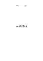 Konspekts 'Alkohols', 1.