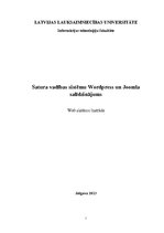 Referāts 'Satura vadības sistēmu Wordpress un Joomla salīdzinājums', 1.