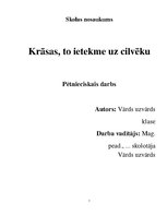 Referāts 'Krāsas, to ietekme uz cilvēku', 1.