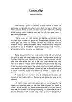 Eseja 'Leadership', 1.