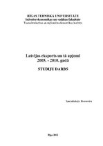 Referāts 'Latvijas eksports un tā apjomi no 2005. līdz 2010.gadam', 1.