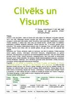 Konspekts 'Cilvēks un Visums', 1.