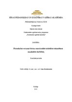 Diplomdarbs 'Pirmsskolas vecuma bērnu emocionālās attīstības sekmēšana muzikālās darbībās', 1.