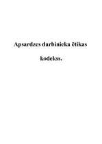 Paraugs 'Apsardzes darbinieka ētikas kodekss', 1.