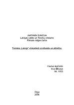 Eseja 'Termina "Latvija" vēsturiskā izcelšanās un attīstība', 1.