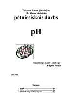 Referāts 'Vides skābums - pH', 1.