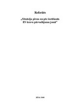 Referāts 'Situācija kravu pārvadājumu jomā pirms un pēc iestāšanās ES', 1.