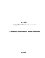 Referāts 'Eiropas Savienības noteiktās prasības transportlīdzekļu izmantošanā', 1.