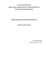 Eseja 'Psiholoģiskie un kontekstuālie faktori', 1.