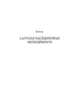 Referāts 'Latvijas salīdzinošais menedžments', 1.