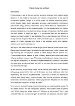 Eseja 'Climate change and our future', 1.