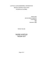 Eseja 'Marks Aurēlijs "Pašam sev"', 1.