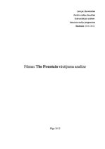 Referāts 'Filmas "The Fountain" vēstījuma analīze', 1.