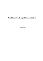 Referāts 'Sociālās atstumtības mazināšana', 1.
