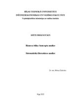 Referāts 'Sistemātiskā literatūras analīze: Biznesa ētika, Koncepta analīze', 1.