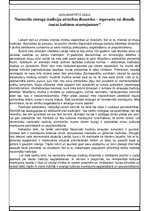 Eseja 'Nacionāla mēroga tradīciju attīstības dinamika - ieguvums vai drauds tautas kult', 1.