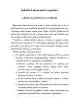 Konspekts 'Indivīda un ekonomiskās vajadzības', 1.