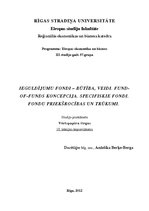 Konspekts 'Ieguldījumu fondu būtība, veidi. Specifiskie fondi. Fondu priekšrocības un trūku', 1.