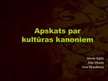 Prezentācija 'Apskats par kultūras kanoniem', 1.