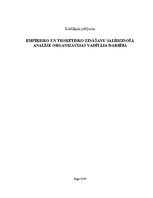 Referāts 'Empīrisko un teorētisko zināšanu salīdzinošā analīze organizācijas vadītāja darb', 1.