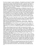 Eseja 'Overpopulation &amp; Its Affects on the Environment ', 1.