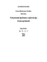 Referāts 'Nekustamā īpašuma reģistrēšana Zemesgrāmatā', 1.