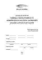 Konspekts 'Nodokļu, grāmatvedības un apdrošināšanas situāciju salīdzinošā analīze Latvijā u', 1.