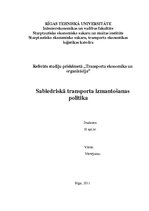 Referāts 'Sabiedriskā transporta izmantošanas politika Latvijā', 1.