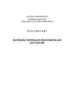 Diplomdarbs 'Materiāltiesiskais prejudiciālais jautājums', 1.