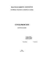 Konspekts 'Civilprocess. Atbildes uz kontroldarba jautājumiem (2.daļa)', 1.