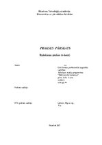 Prakses atskaite 'Ražošanas prakse', 1.