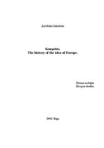 Konspekts 'Konspekts.The history of the idea of Europe', 1.