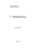 Eseja 'Anestezioloģija un pacientu aprūpe', 1.