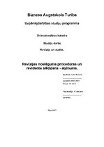 Referāts 'Revīzijas noslēguma procedūras un revidenta slēdziens - atzinums', 1.