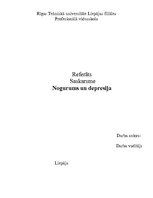 Referāts 'Nogurums un depresija', 1.
