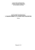 Referāts 'Jaunatnes socioloģija I.Trapencieres un I.Ostrovskas skatījumā', 1.