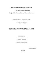 Konspekts 'Projekts organizācijā', 4.