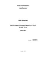 Konspekts 'Eksistenciālisma filosofijas izpausmes A.Kamī romānā "Mēris"', 1.