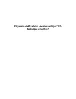 Eseja 'ES jaunās dalībvalstis: "nemiera cēlājas" ES - Krievijas attiecībās?', 1.