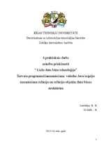 Paraugs 'Valodas "Java" iespēju izmantošana relāciju un relāciju-objektu datu bāzes struk', 1.
