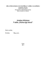 Referāts 'Atmiņu tēlojums - Valdis "Staburaga bērni"', 1.