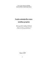 Referāts 'Lauku saimniecību zemes ierīcības projekts', 1.