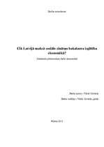 Referāts 'Cik maksā sociālo zinātņu bakalaura izglītība ekonomikā Latvijā', 1.