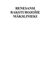 Referāts 'Renesansi raksturojošie mākslinieki', 1.