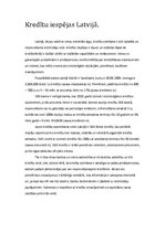 Eseja 'Kredītu iespējas Latvijā', 1.