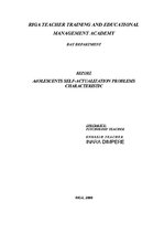 Referāts 'Adolescents Self-actualization Problems Characteristic', 1.